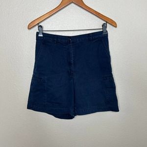 Lauren Ralph Lauren 6 Petite Black High Rise Cargo Shorts Pockets Outdoors